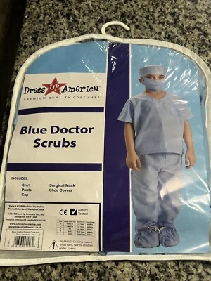 Disfraz Exfoliante Dress Up America Azul Doctor Grande 12/14 Nuevo Sin Etiquetas Completo Foto 1 de 4