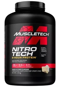 MuscleTech NitroTech Post Workout 8 Hour Protein Chocolate Flavour 2.72kg - Picture 1 of 6