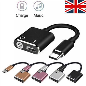 Type-C USB-C to 3.5mm Jack AUX Audio Headphone Charging Adapter Splitter Cable