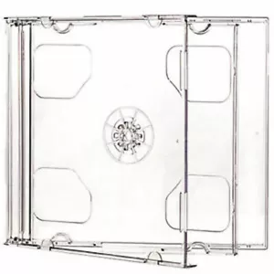 100 Standard 10.4 mm Jewel Case Double CD DVD Disc Storage Assembled Clear Tray - Picture 1 of 2