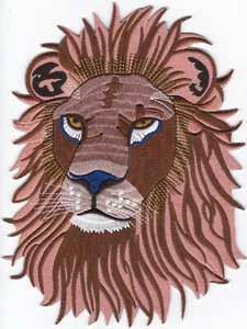 Gran RASTA Lion of Judah (Marrón) Parche bordado 8.75"x6.5" - Imagen 1 de 1