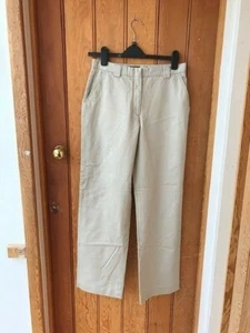 CALVIN KLEIN CK KHAKIS STONE BEIGE CHINOS TROUSERS STRAIGHT WIDE LEG 27 28 29 30 - Picture 1 of 5