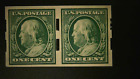 U S Stamps priv.vending perfs .Schermack type III Scott 383 mint pair cv 5.25  A