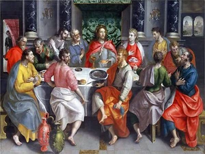 The Last Supper M. Vos Accent Tile Mural Kitchen Wall Backsplash Marble Ceramic - Picture 1 of 23