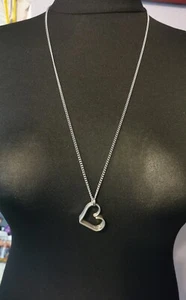 Kette Herz Anhänger Herzkette Aus Besteck Versilbert Besteckschmuck Unikat - Bild 1 von 9