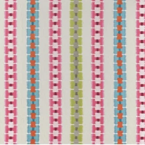 THIBAUT EMBROIDERED UPHOLSTERY FABRIC SRI LANKA EMBROIDERY PINK BY THE YARD - Picture 1 of 1