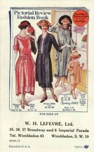 Folleto publicitario WH Lefevre Wimbledon revisión ilustrada patrones de libros de moda - Imagen 1 de 3