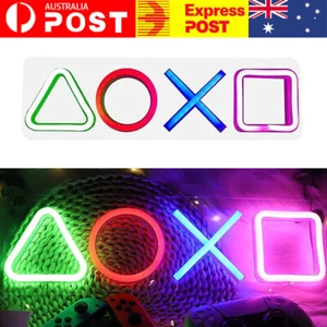 PS4 5 LED Game Neon Light Signs Wall Art Decor Gaming Neon Sign Hanging Lamp Bar - Picture 1 of 14