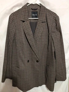 Madewell Blazer Womens 2X Caldwell Double Breasted in Hedden Plaid - Picture 1 of 8