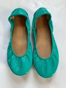 Tieks by Gavireli flache Damenschuhe Größe 7 Tiek blau Lack faltbar - Bild 1 von 5