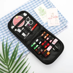 Bolsa de costura portátil agujas kit de costura manual kits de viaje tijeras - Imagen 1 de 12