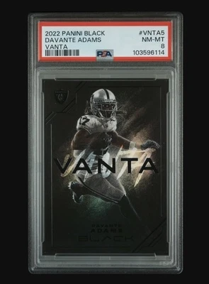 CASE HIT 2022 Panini Black Davante Adams Vanta PSA 8 LA Los Angeles Rams SP SSP Foto 1 de 2
