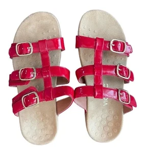 New Vionic Sandal Misa Red Patent SZ 8 - Picture 1 of 1