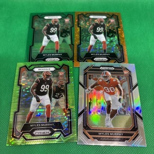 (4) Prizm Myles Murphy RC 2023 verde naranja plata neón Bengals Clemson - Imagen 1 de 9