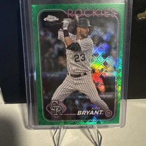 2024 Topps Chrome Logofractor Green Refractor Kris Bryant /99 #179 Rockies - Picture 1 of 4