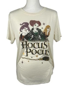 Disney Hocus Pocus Top Size XXL Slim Fit Ivory Winnie Sarah Mary Halloween - Picture 1 of 24