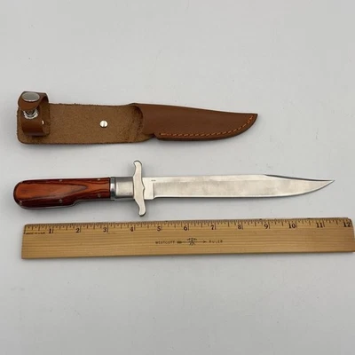 复古刀带木柄半盖折叠猪贴纸不锈钢 440 — 第 1/4 张图片