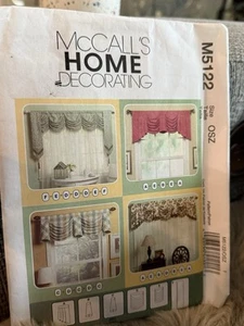 McCalls Sew Pattern 5122 Home Decor Window Valances Mix & Match Six Styles UNCUT - Picture 1 of 2