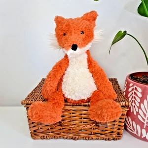 Jellycat Crumble Fox - Medium Sitting Textured Red Fox Retired - Jellycat Fox - Picture 1 of 12