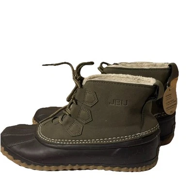 Botas de lluvia JBU Jambu Nala para mujer talla 7M verde oliva pato forradas de piel sintética con cordones Foto 1 de 4