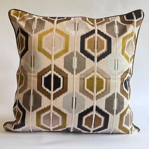 Handmade  Printed Throw Pillow Cover  24 x 24 NWOT - Picture 1 of 4
