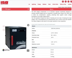 SOLA BASIC CVR2500 Voltage Regulator Compensator COMPENSADOR DE Voltaje 80-140V - Picture 1 of 7