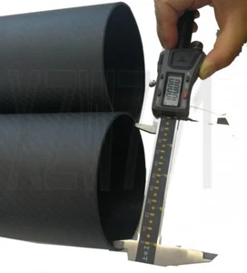 OD 104mm ID 100mm x 1000mm 3K Roll Wrapped Carbon Fiber Tube Composite pipe - Picture 1 of 5