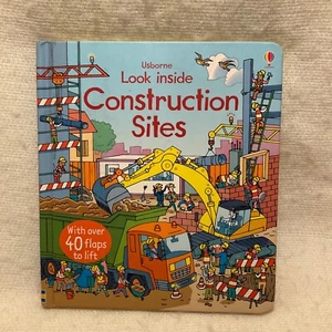 USBORNE Look Inside Construction Sites Lift-A-Flap Board Book by Rob Lloyd Jones - Bild 1 von 6