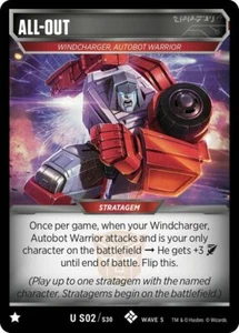 Transformers TCG 1X ALL-OUT Uncommon U S02/S30 Wave 5 - Stratagems Titan Masters - Picture 1 of 2