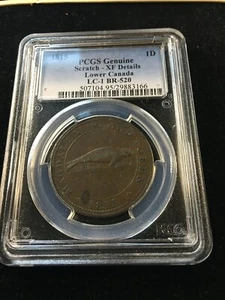 1815  Canadian, Magdalen Island Token, LC-1  PCGS Graded**XF Details** BR#520  - Foto 1 di 6