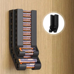 Battery Storage Bracket Wall Mount Plastic Organizer Batteries Case - Picture 1 of 12