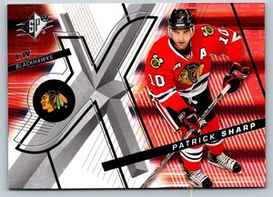 2008-09 PATRICK SHARP CHICAGO BLACKHAWKS #76 UPPER DECK SPx HOCKEY CARD UD 10
