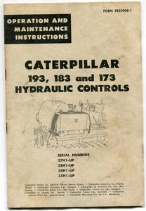 Caterpillar 193, 183 und 173 Hydrauliksteuerungen Form FE35908-1 - Bild 1 von 4