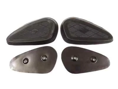 PARA BSA M20 M21 M23 MODELO RÍGIDO Y ÉMBOLO RODILLERAS DE GOMA CON PLACAS METÁLICAS #V3 Foto 1 de 4