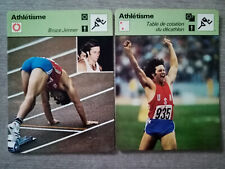 Track  Field Lot 2 x French Card Sportscaster Bruce Jenner