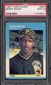 1987 Fleer Glossy #604 Barry Bonds Rookie Card RC PSA 9 Pittsburgh Pirates