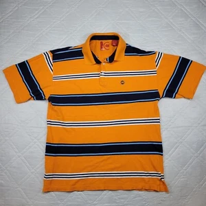 Mekka orange-blau gestreiftes Herren Poloshirt Gr. XXL Vintage - Bild 1 von 4