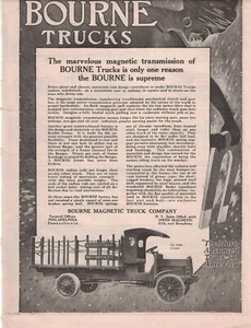 1917 Bourne Truck Original ad - very rare - Picture 1 of 1