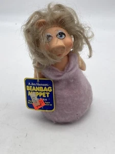 Fisher Price Miss Piggy Muppet Sitzsack Plüsch #867 mit Etikett Vintage 1979 - Bild 1 von 5