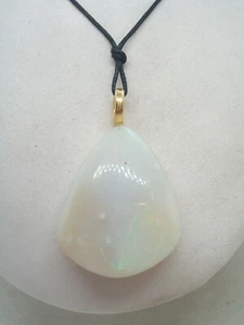 Colgante de Oro Amarillo 18KT (750) con Ópalo Natural - Colgante Piedra Dura - Imagen 1 de 9