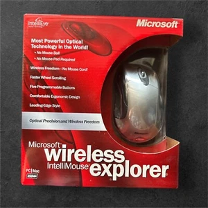 Microsoft Wireless IntelliMouse Explorer Silver PC/Mac Optical Precision Ergonom - Picture 1 of 5