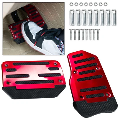 Universal Non-Slip Automatic Gas Brake Foot Pedal Pad Cover Car Accessories -Red - Image 1 of 4