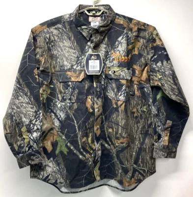 Mossy Oak Camo Explorer Long Sleeve Camp Shirt Adult Size 2XL Spare Bladder - Image 1 of 4