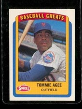 Vintage 1990 PHILA CMC SWELL GREATS Baseball Card #19 TOMMIE AGEE Mets