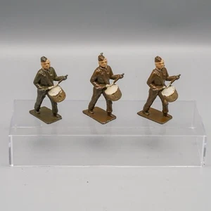 3 x Rare Vintage Crescent Lead Home Guard Drummer Toy Soldiers - Picture 1 of 6