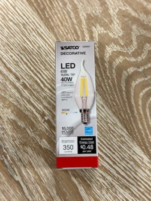 40-Watt Equivalent E12 Dimmable LED Chandelier Light Bulbs (24 Pack) S29891 - Image 1 of 3