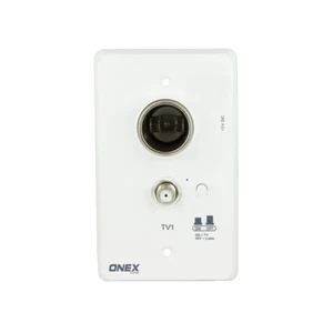 ONEX Caravan Antenna 12V SIGNAL BOOSTER AND POWER SUPPLY White Wall Plate - Picture 1 of 4