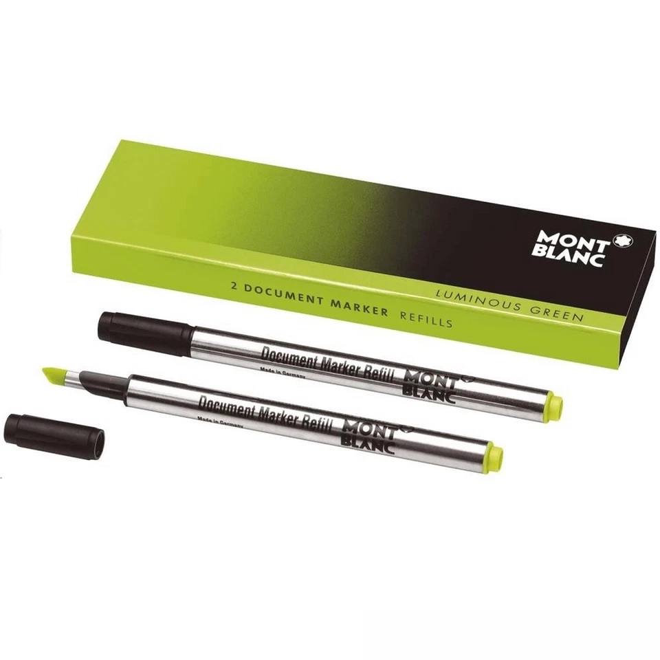 2x Montblanc Dokumenten Marker Markier Mine Luminous Green Grün - Refill/Ersatz - Bild 1 von 1