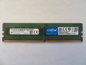 Micron 8Gb PC4-2133P 2133Mhz DDR4 1Rx4 ECC RDIMM Server RAM MTA18ASF1G72PZ - Picture 1 of 1