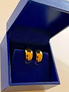 Large CINER clip-on Earrings, gold-tone - Picture 1 of 6